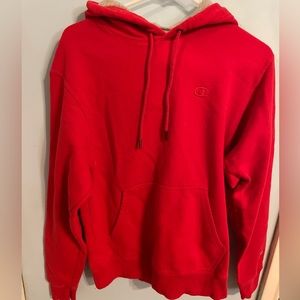 Red champion hoodie mens small